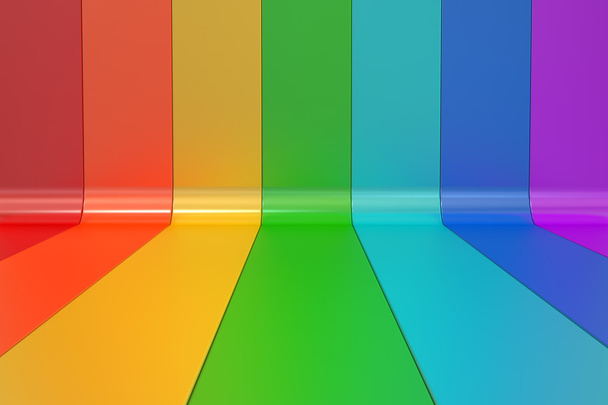 Abstracto arco iris colores líneas fondo, 3D renderizado
 - Foto, imagen