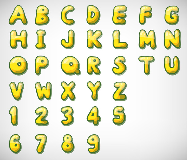 Cute vector alphabet. - Вектор,изображение