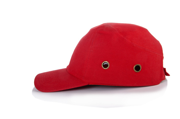 Beyaz arka plan üzerinde izole Kırmızı beysbol şapkası - Fotoğraf, Görsel
