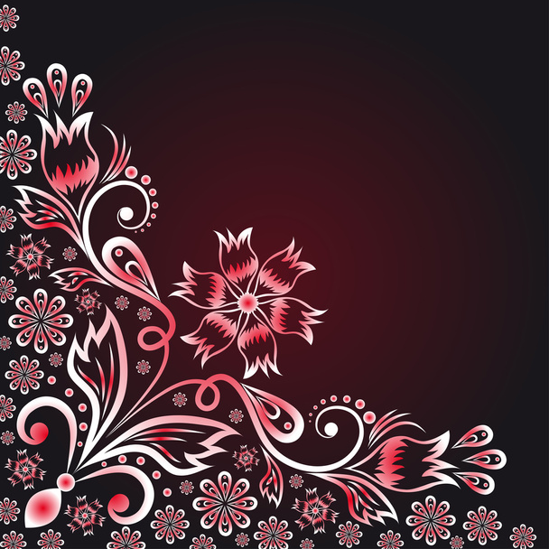 Floral greeting card - Вектор,изображение