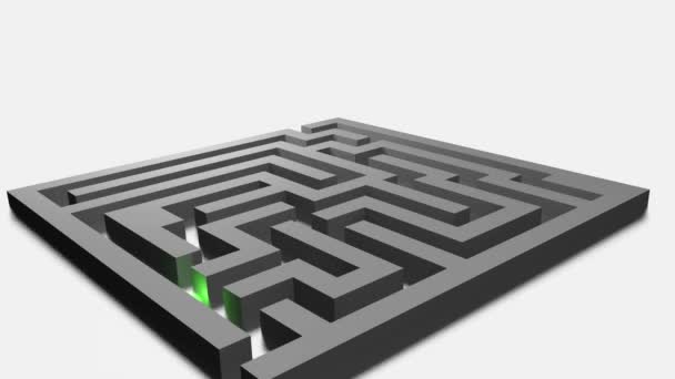 3D animation - Gray labyrinth solved - Footage, Video