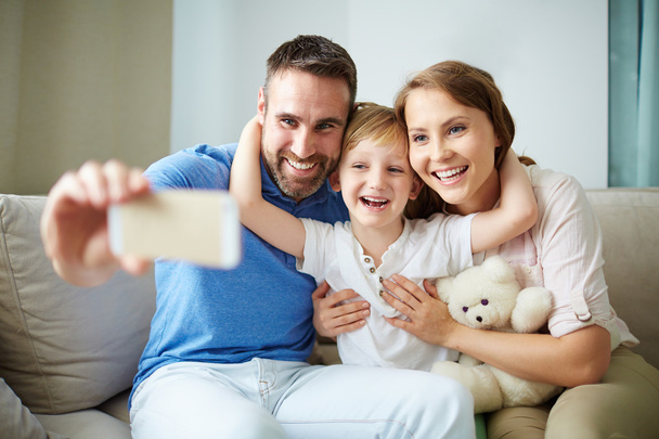 Familie macht Selfie - Foto, Bild
