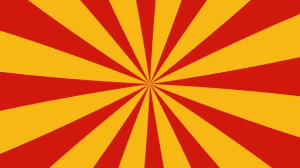 Retro Radial Red and Yellow Pattern. - Footage, Video