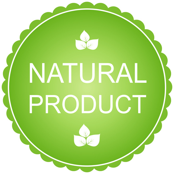 Natural  Product Sign. Vector - Vetor, Imagem