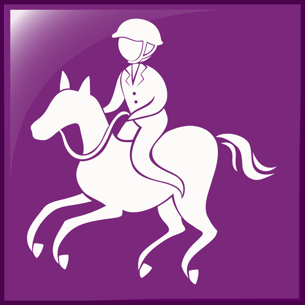 Спорт значок для рівнодення на фіолетовому фоні
 - Вектор, зображення
