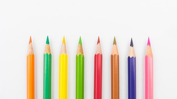 bright coloured colouring pencils - Foto, Imagem