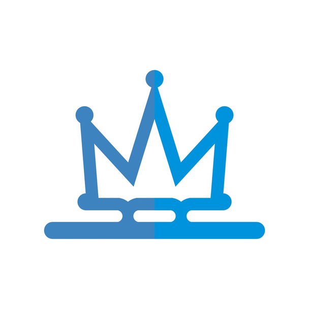 návrh loga koruny drahokamy kreativní barva modrý design - Vektor, obrázek