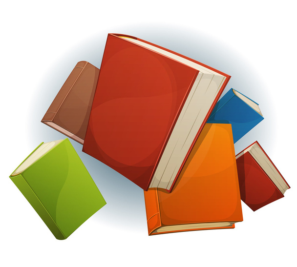 Books Stack Flying - Vector, imagen