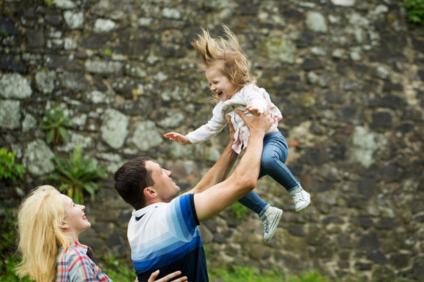 Happy parents with little girl - Foto, Bild