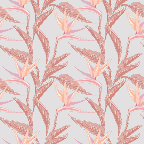 Strelitzia Seamless Pattern - 写真・画像