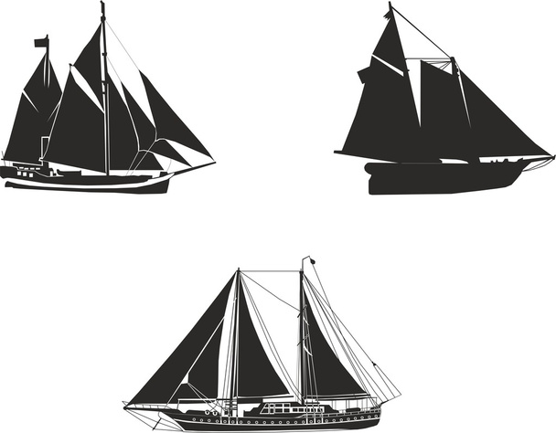 Sailboat silhouetts - Foto, immagini