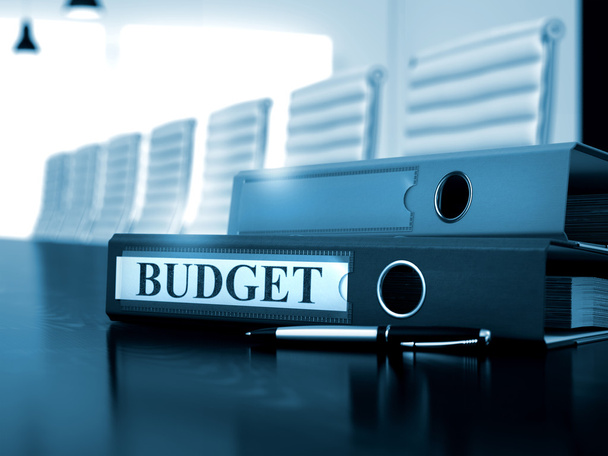 Presupuesto de Office Binder. Imagen borrosa
. - Foto, imagen