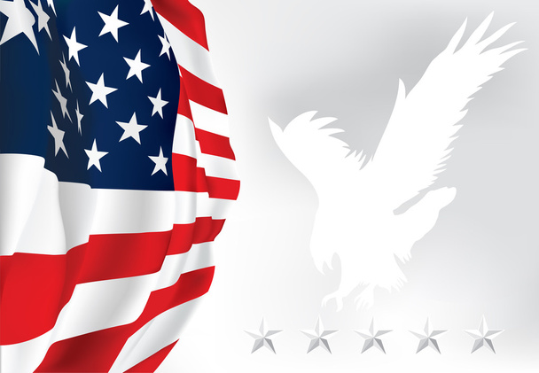 Amerikaanse vlag eagle sterren vector - Vector, afbeelding