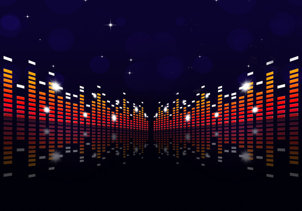 Digital Equalizer Music Background - Photo, Image