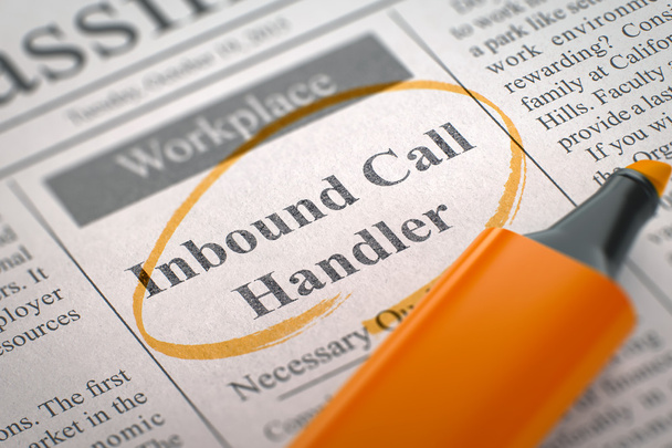 Arbeitsaufnahme Inbound Call Handler. - Foto, Bild