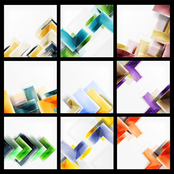 Reihe von Pfeil abstrakte geometrische Hintergründe - Vektor, Bild