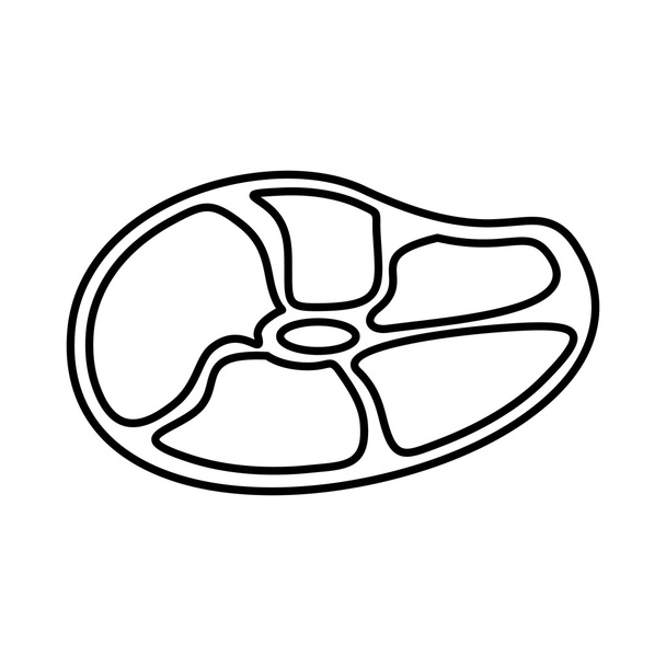 Steak Icon, outline style - Vector, afbeelding