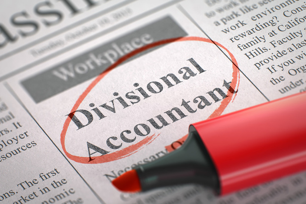 We are Hiring Divisional Accountant. - Photo, Image