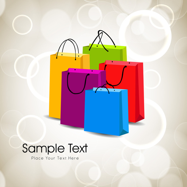 Colorful shopping bags. EPS 10. - Вектор,изображение