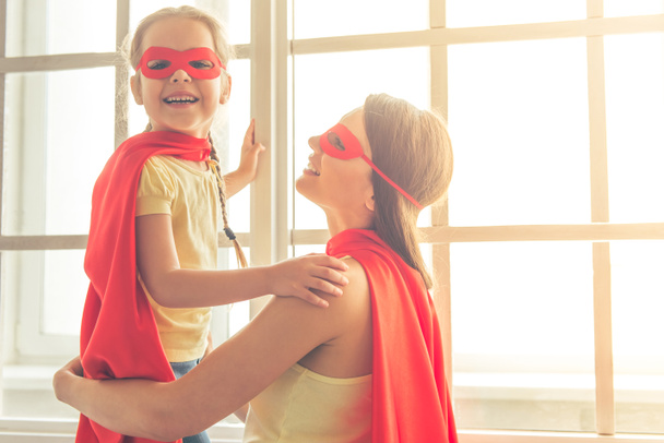 Super mother and daughter  - Photo, Image