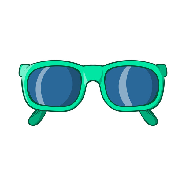 Retro hipster sunglasses icon in cartoon style - Vektor, Bild