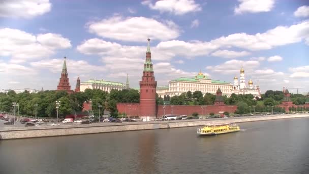 Panorama van het Kremlin embankment - Video