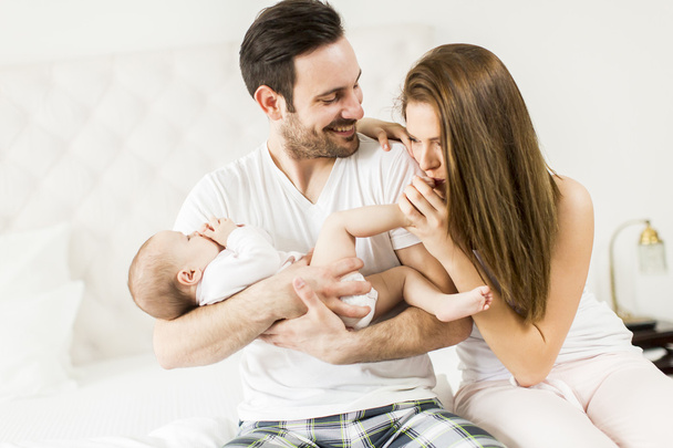 Happy family with baby - Foto, imagen