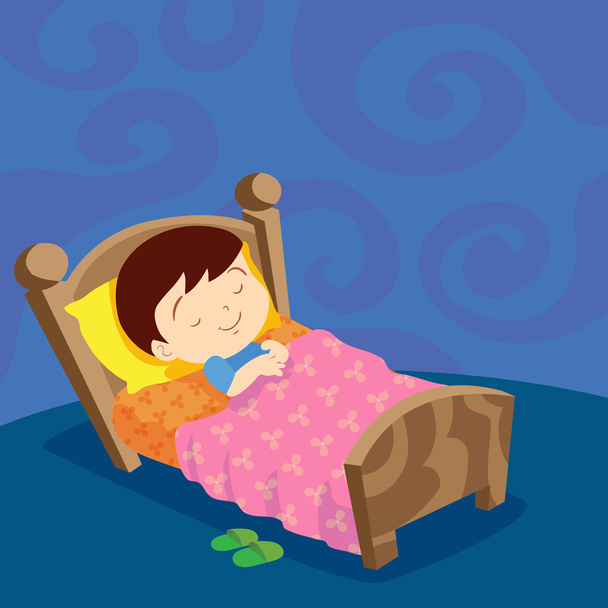 çocuk uyku tatlı rüya - Vektör, Görsel