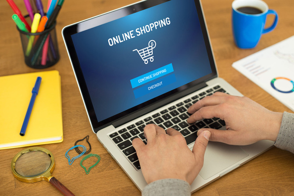 online shopping text - Foto, imagen
