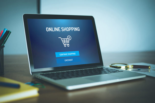 online shopping text - Фото, изображение