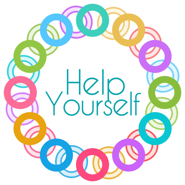 Help Yourself Colorful Rings Circular - Photo, Image