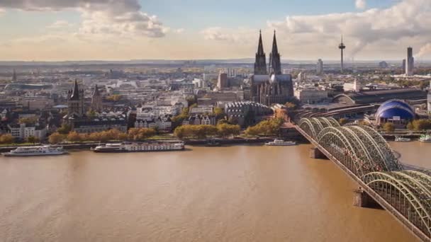 The Cathedral and River Rhine, Cologne - Footage, Video