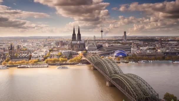 The Cathedral and River Rhine, Cologne - Footage, Video