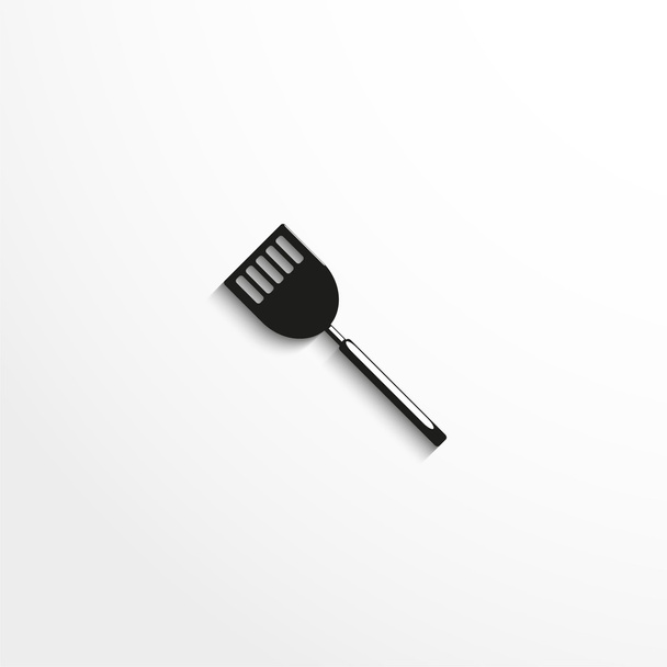 Shovel for frying food. Vector icon. - Vector, Imagen
