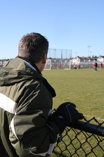 Espectador assistindo jogo de futebol
 - Foto, Imagem