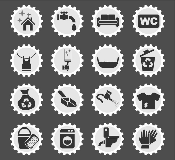 Set di icone dell'azienda di pulizia
 - Vettoriali, immagini