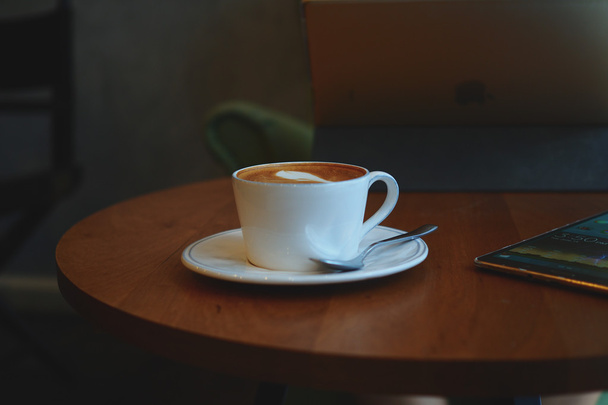 cup of coffee in coffee shop - Fotó, kép