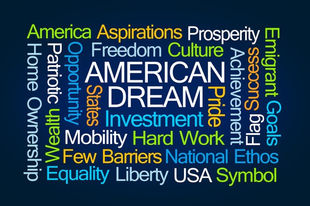 American Dream Word Cloud - Foto, afbeelding