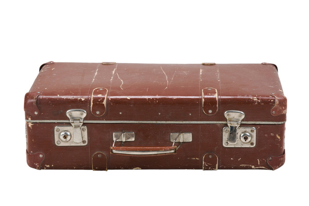 Old suitcase on a white background - Foto, immagini