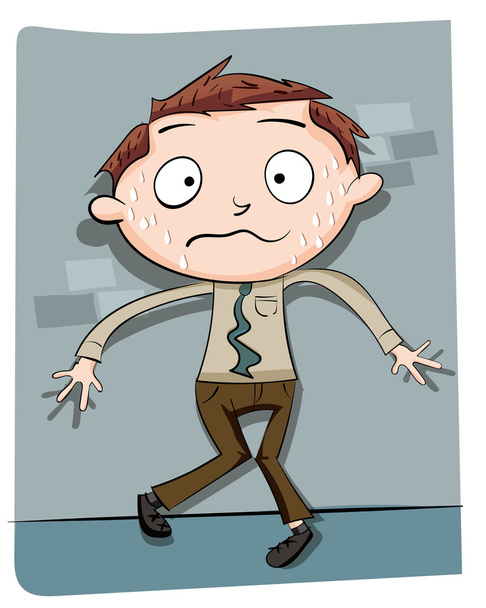 Cartoon bang zakenman - Vector, afbeelding