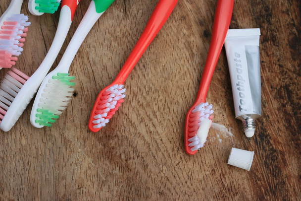 Toothbrush on a wooden - Photo, Image