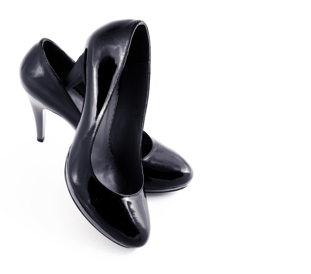 Sexy black shoes isolated on white - Foto, Imagem
