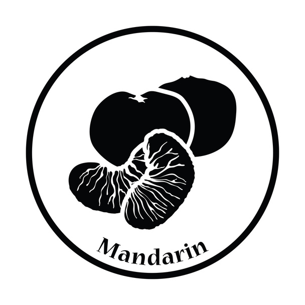 Ikone der Mandarinen Illustration - Vektor, Bild