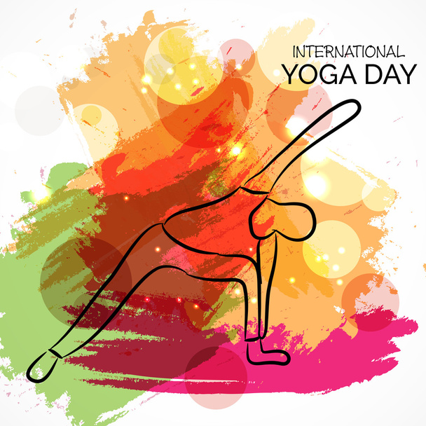 день міжнародної йога
 - Вектор, зображення