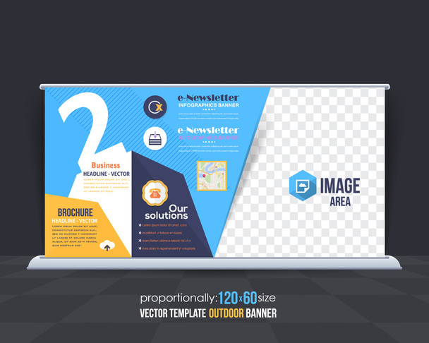Number Two Concept Multicolored Business Theme Outdoor Banner Design, Advertising Background - Vector, Image