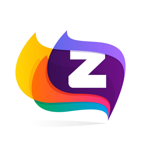 Логотип літери Z на пір'їні або значку прапорів
. - Вектор, зображення
