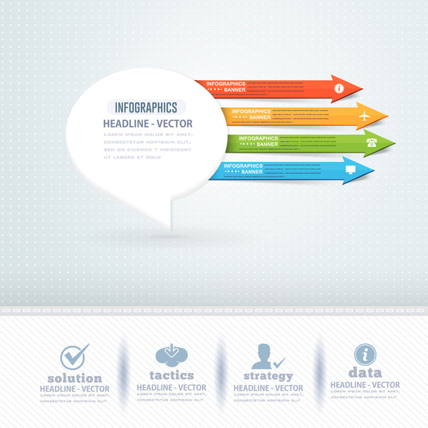 Speech Bubble Concept Infographics, Web Elements Design - Vector, Image
