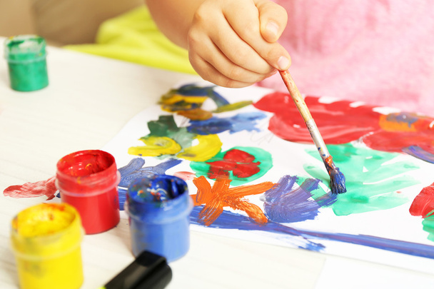 Child drawing closeup - Фото, зображення