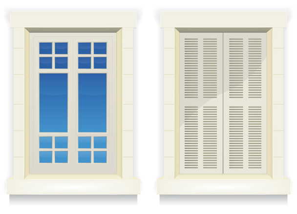 σπίτι παράθυρο - και στο ξύπνιο - Διάνυσμα, εικόνα