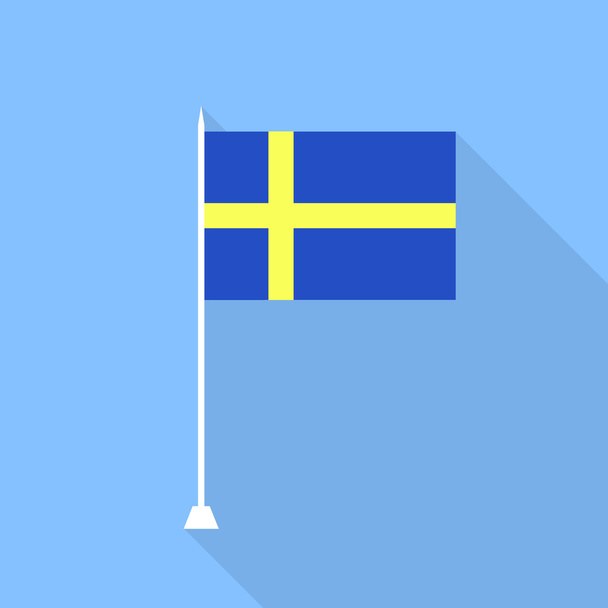 Švédská vlajka. Vektorová ilustrace . - Vektor, obrázek